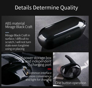Wireless Bluetooth 5.0 earbuds with charging base