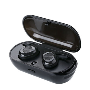 Wireless Bluetooth 5.0 earbuds with charging base